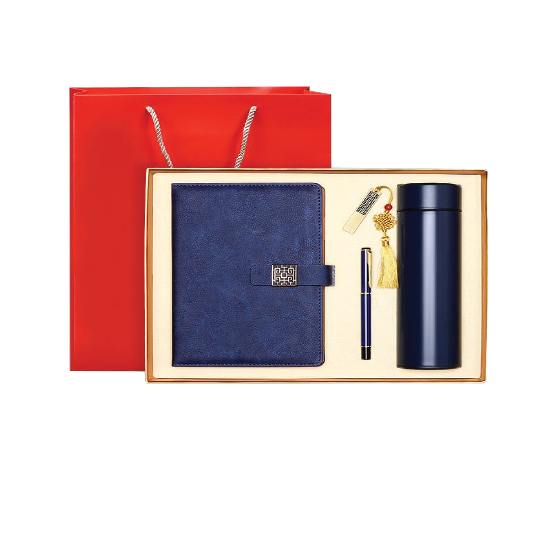 Gift Box 4 in 1 Notebook + Pen + Smart Thermos + USB drive