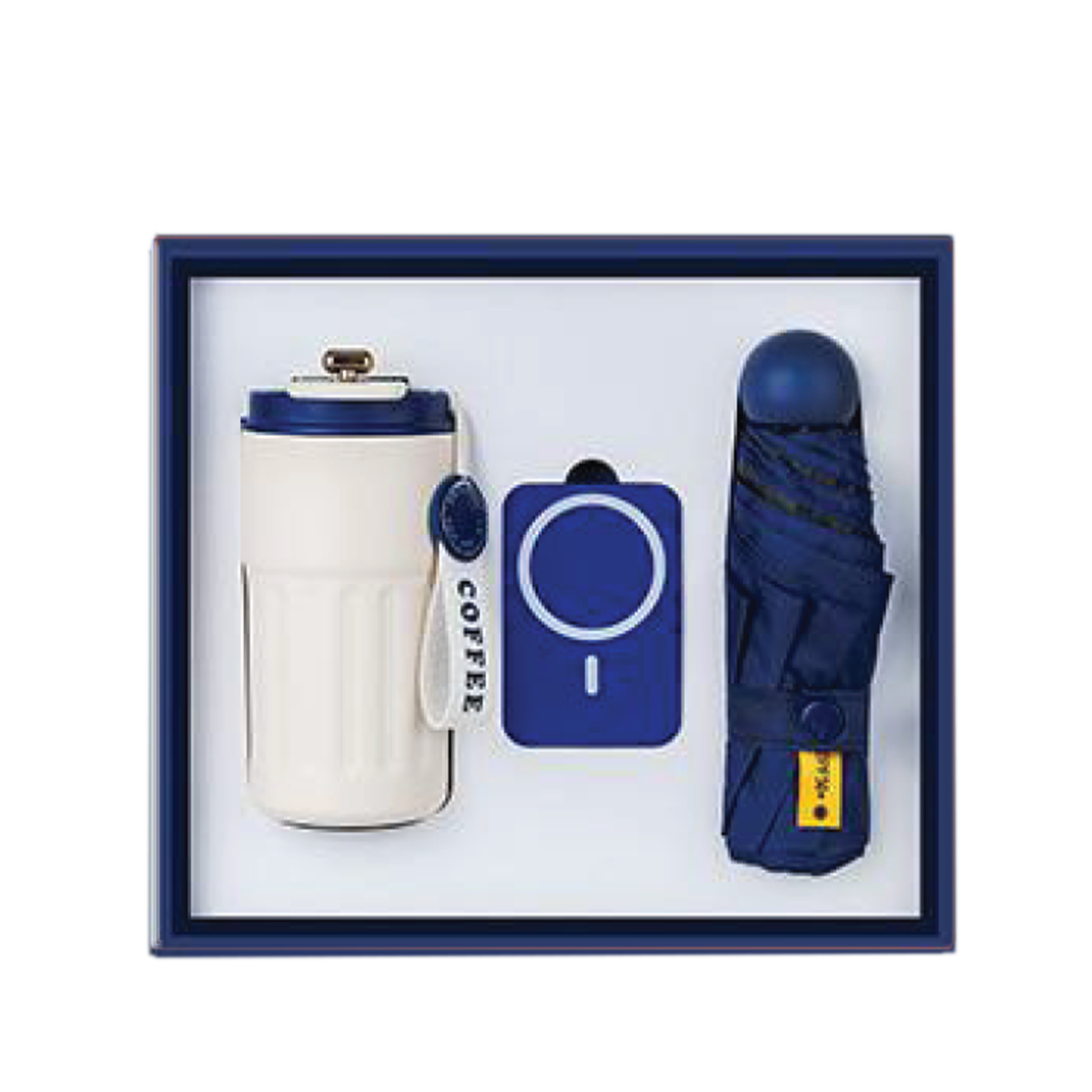 Gift Box 3 in 1 Coffee Flask + Powerbank + Mini Umbrella