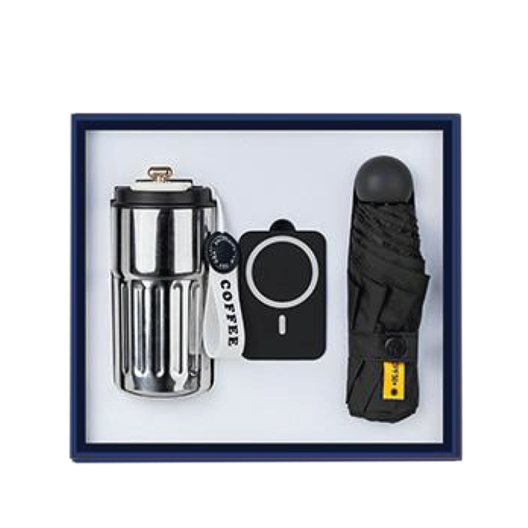 Gift Box 3 in 1 Coffee Flask + Powerbank + Mini Umbrella