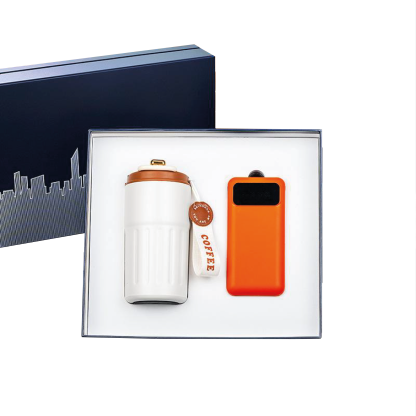 Gift Box 2 in 1 Coffee Flask + Powerbank with cable