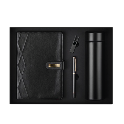 Gift Box 4 in 1 Notebook + Pen + USB drive + Smart Thermos