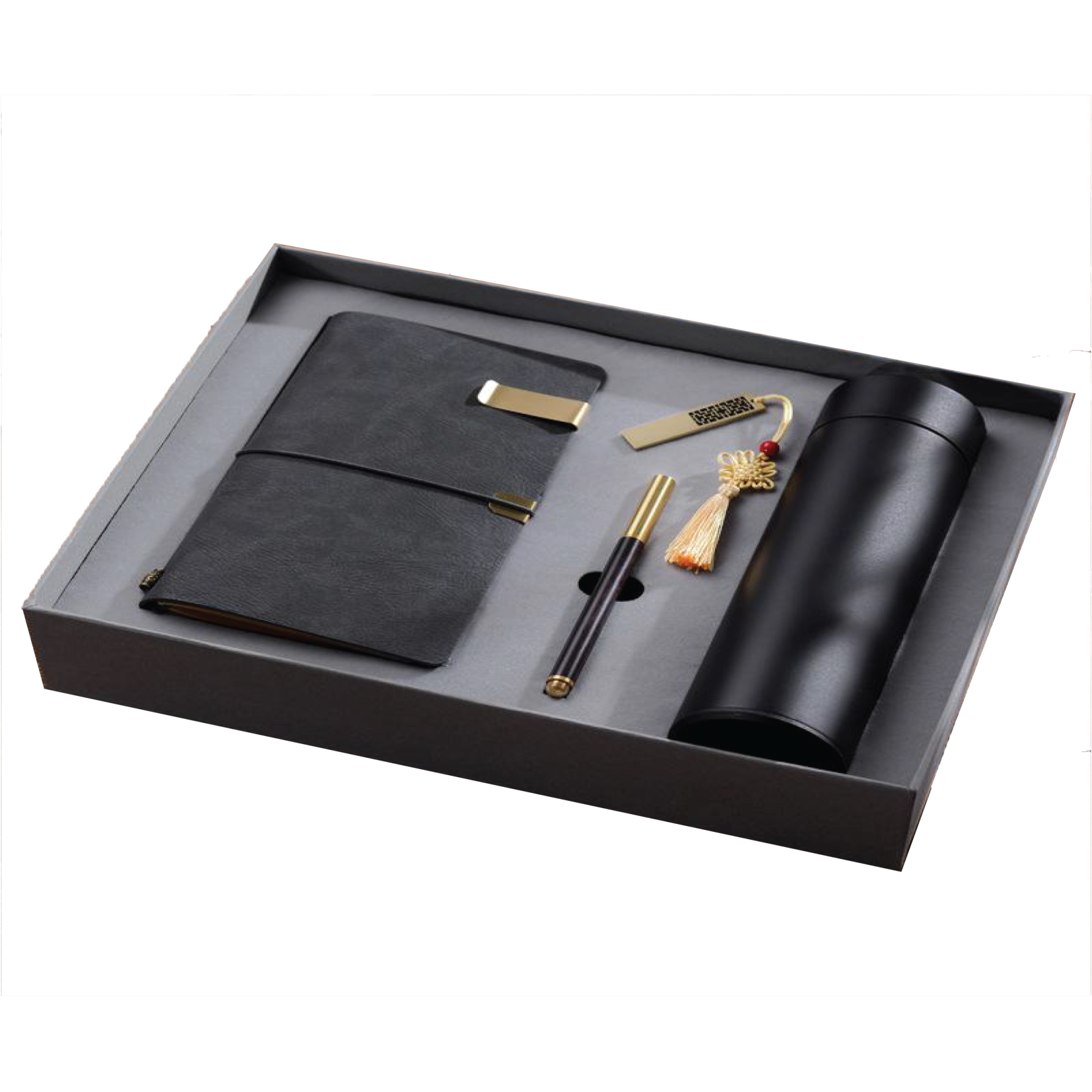 GIft Box 4 in 1 Notebook + Pen + USB drive + Smart Thermos 
