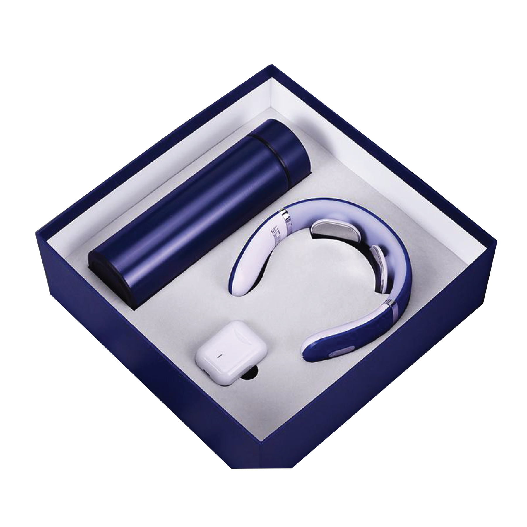 Gift Box 3 in 1 Thermos + Neck Massager + Earbuds