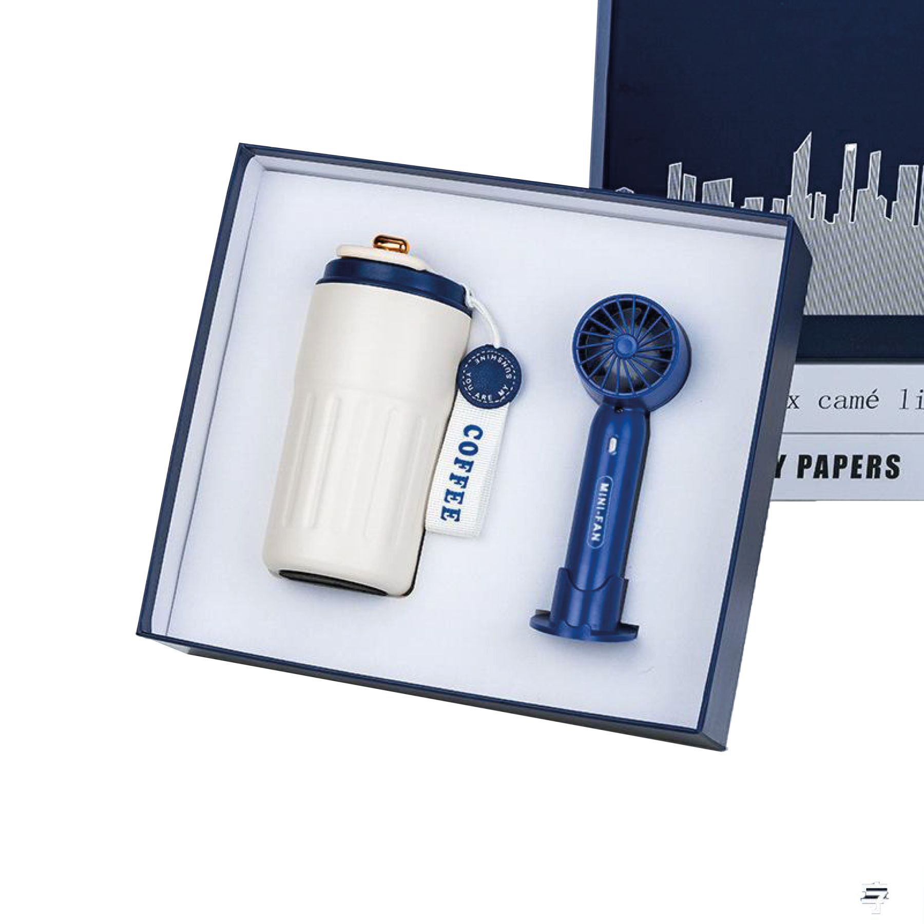 Gift Box 2 in 1 Mini Fan + Flask