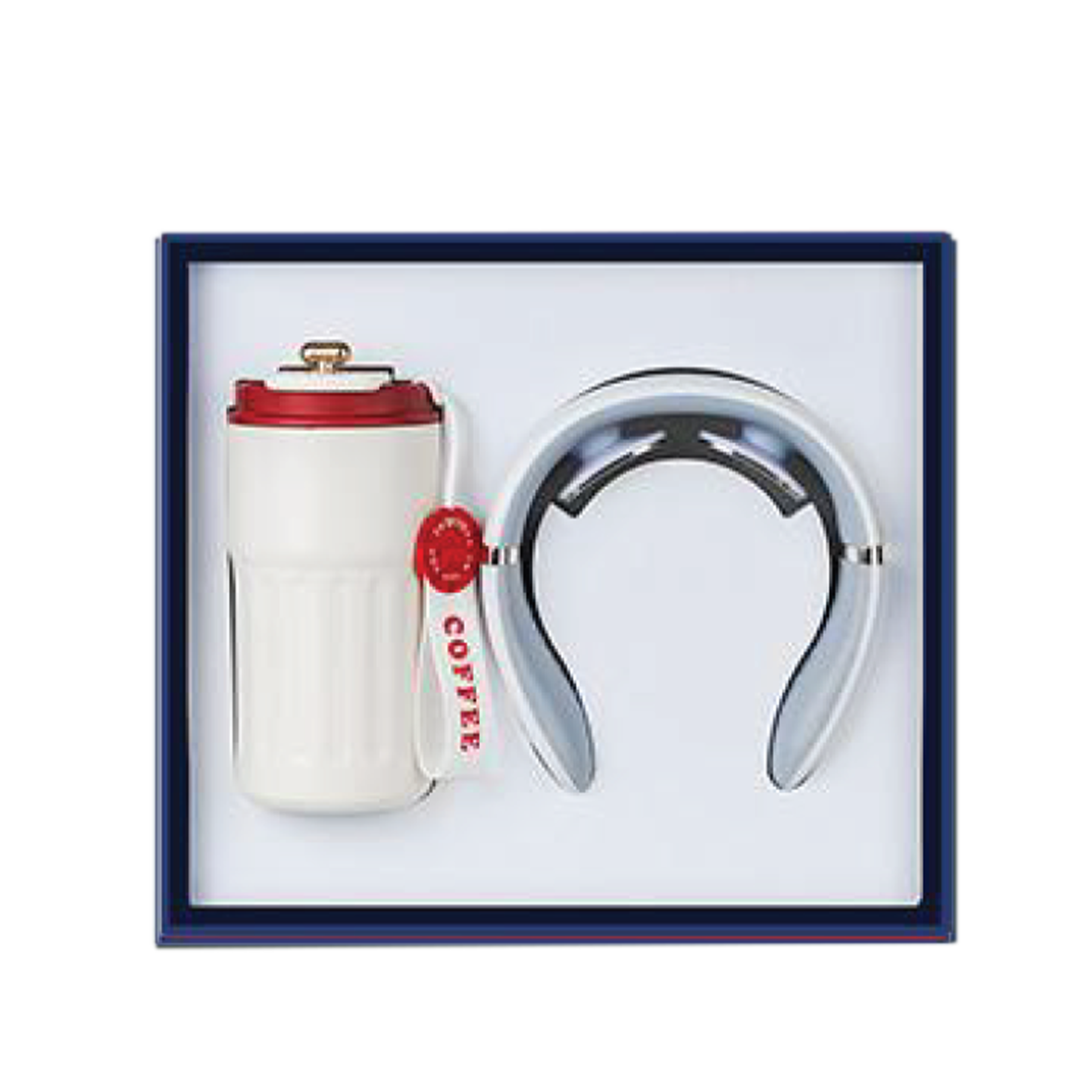 Gift Box 2 in 1 Coffee Flask + Neck Massager