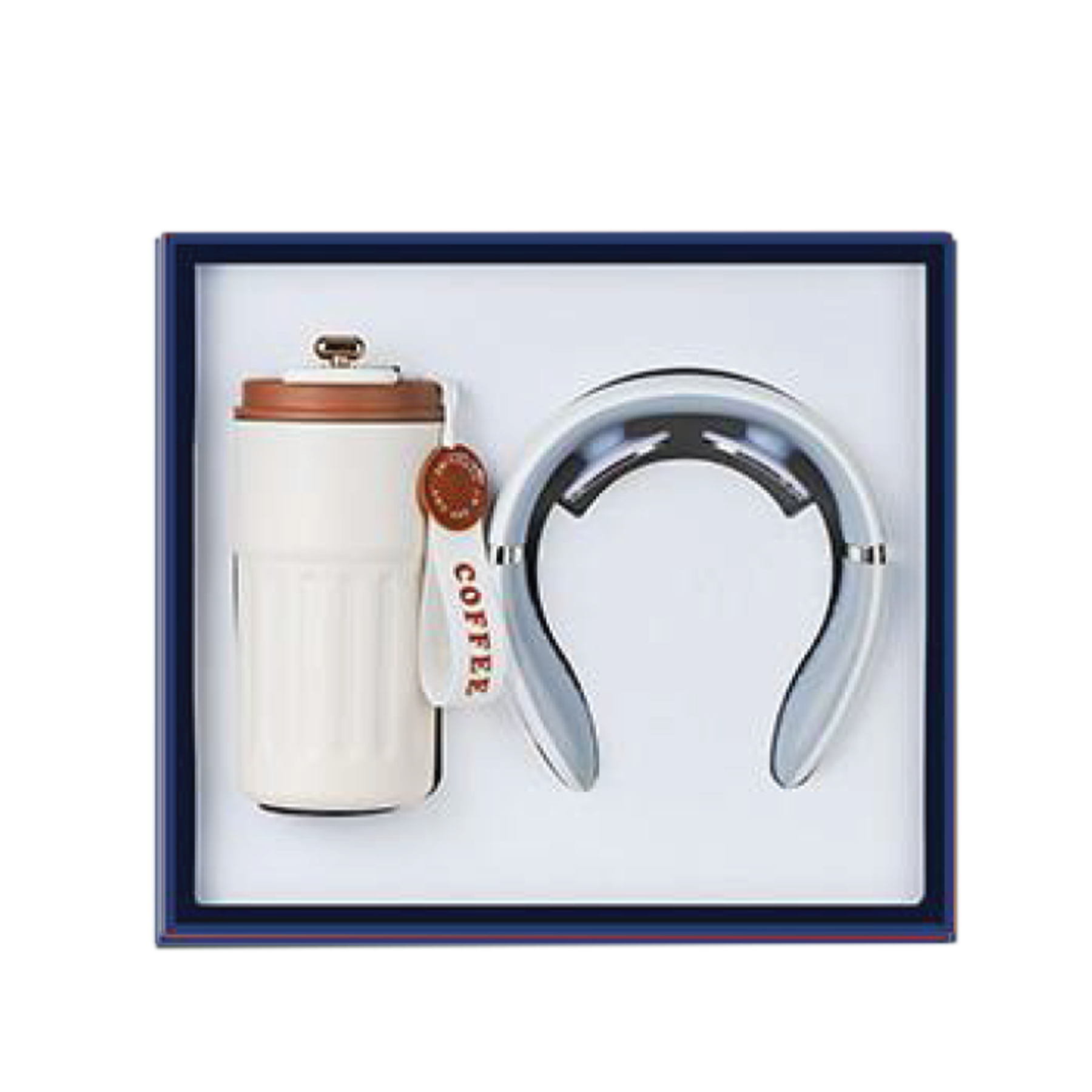 Gift Box 2 in 1 Coffee Flask + Neck Massager