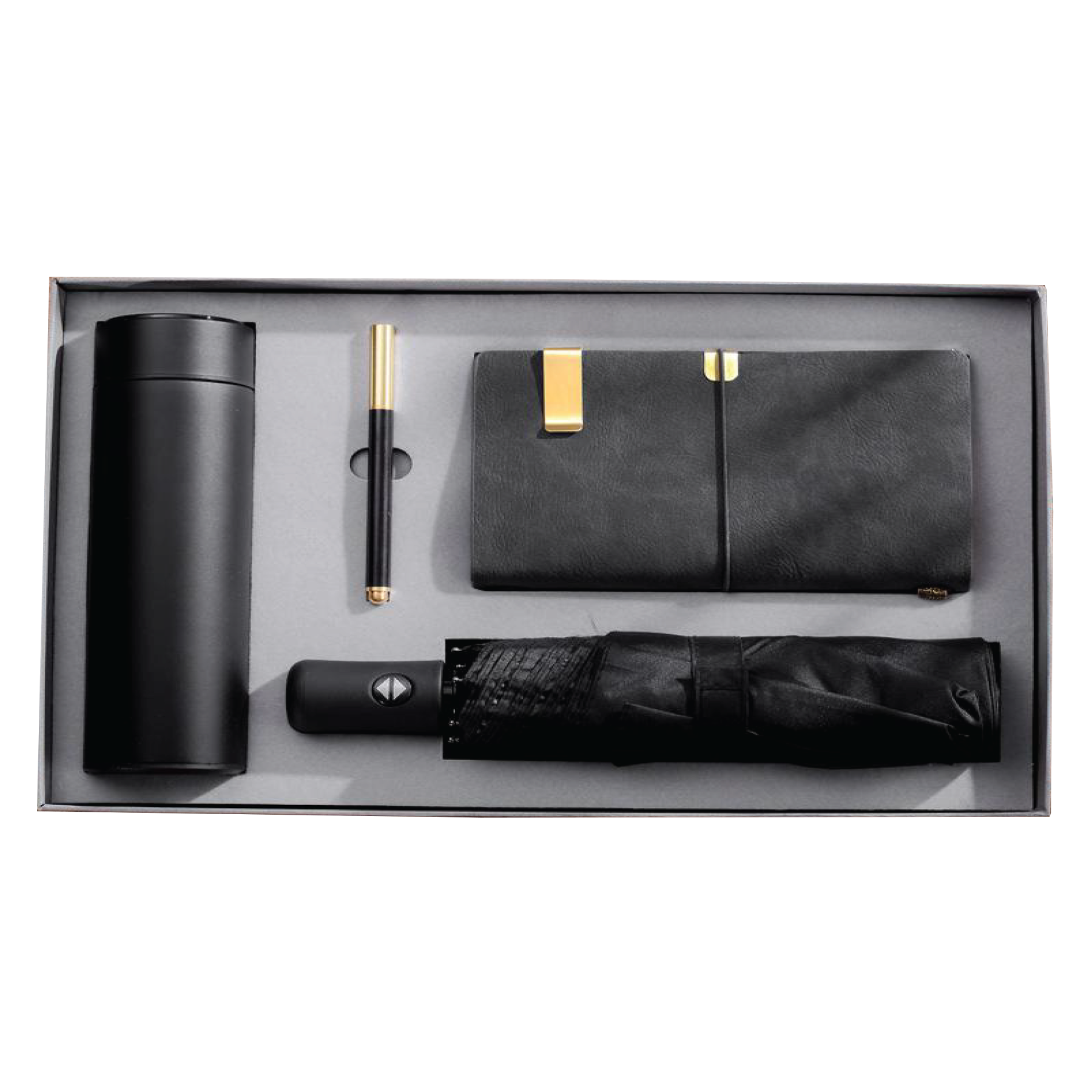 Gift Box 4 in 1 Notebook + Pen + Umbrella + Smart Thermos