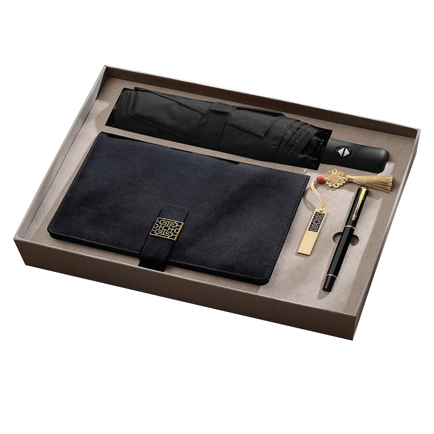 Gift Box 4 in 1 Notebook + Pen + Umbrella + USB drive