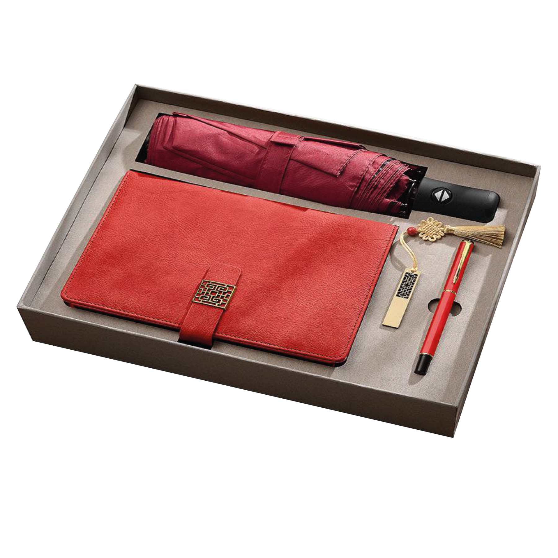 Gift Box 4 in 1 Notebook + Pen + Umbrella + USB drive