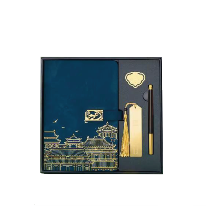 Gift Box 4 in 1 Notebook + Pen + Small and Large Bookmarks