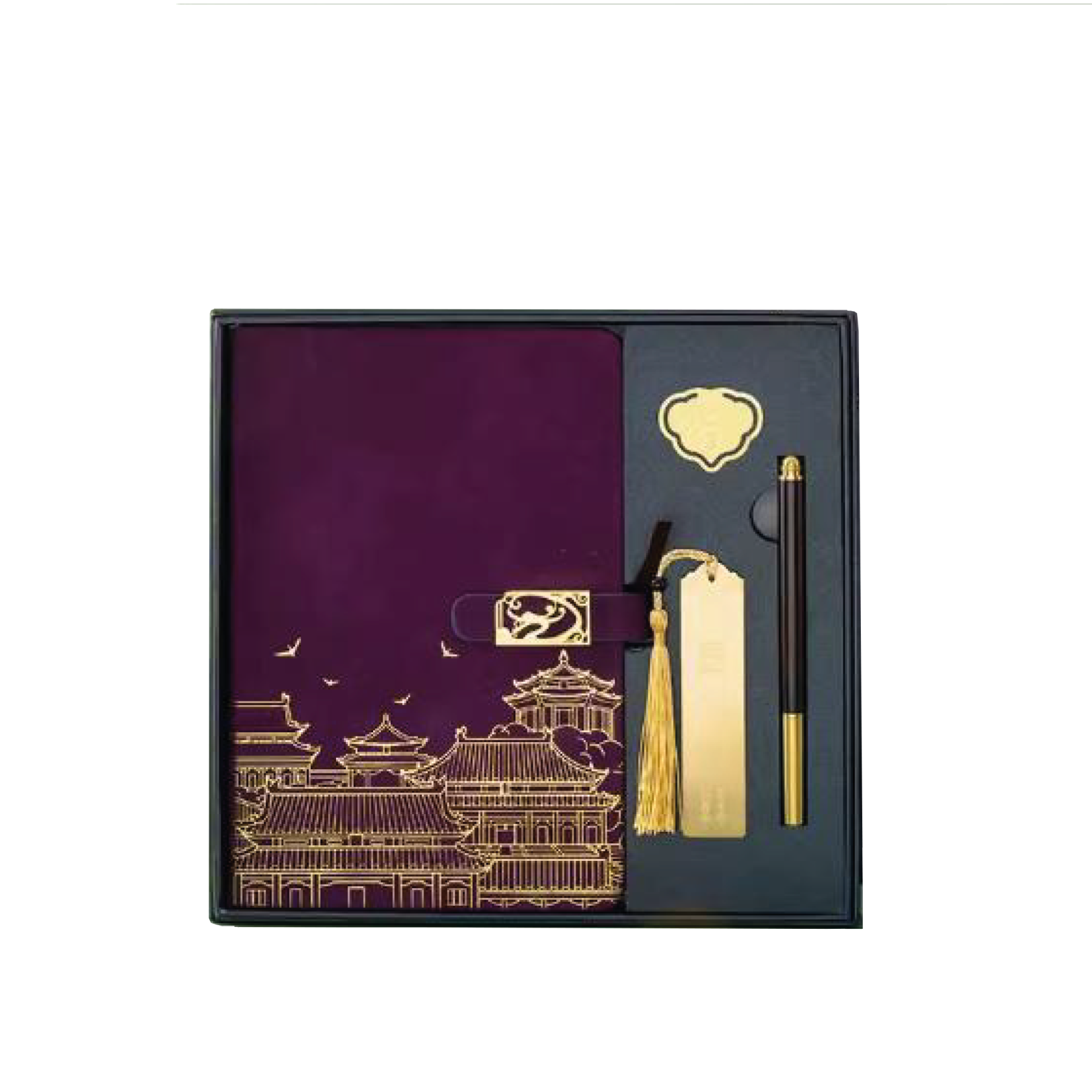 Gift Box 4 in 1 Notebook + Pen + Small and Large Bookmarks