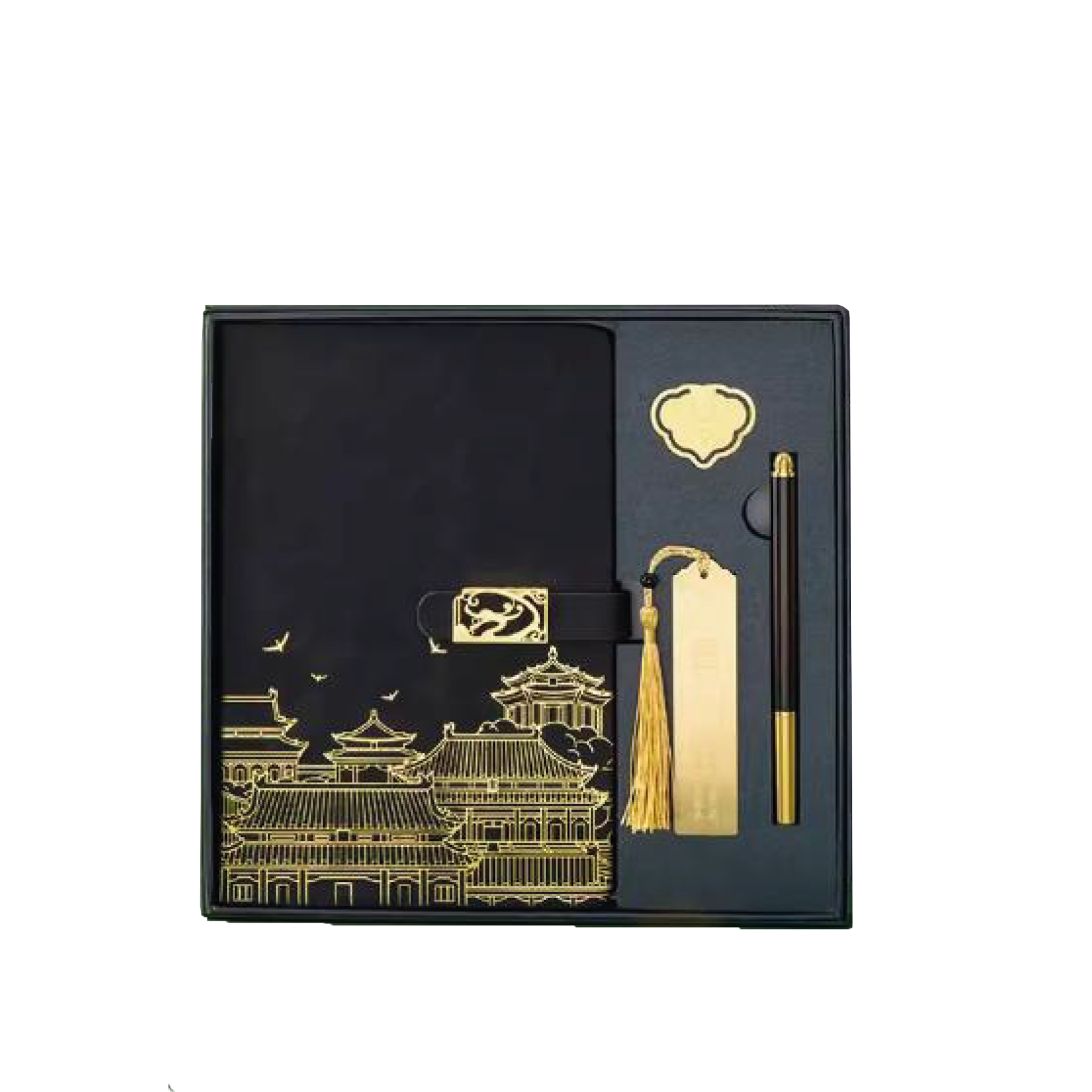 Gift Box 4 in 1 Notebook + Pen + Small and Large Bookmarks