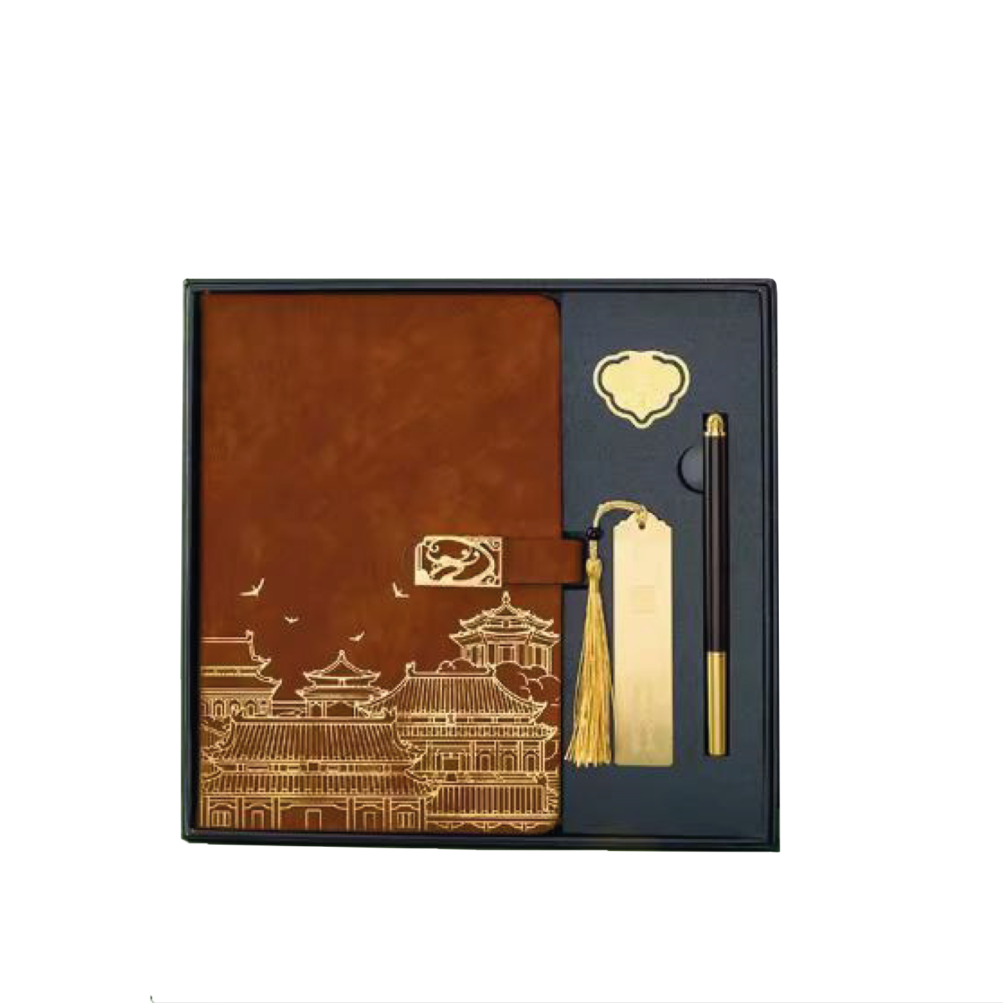 Gift Box 4 in 1 Notebook + Pen + Small and Large Bookmarks