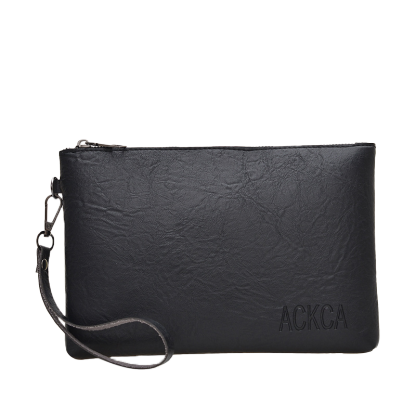 Korean-Style Zip Clutch Bag