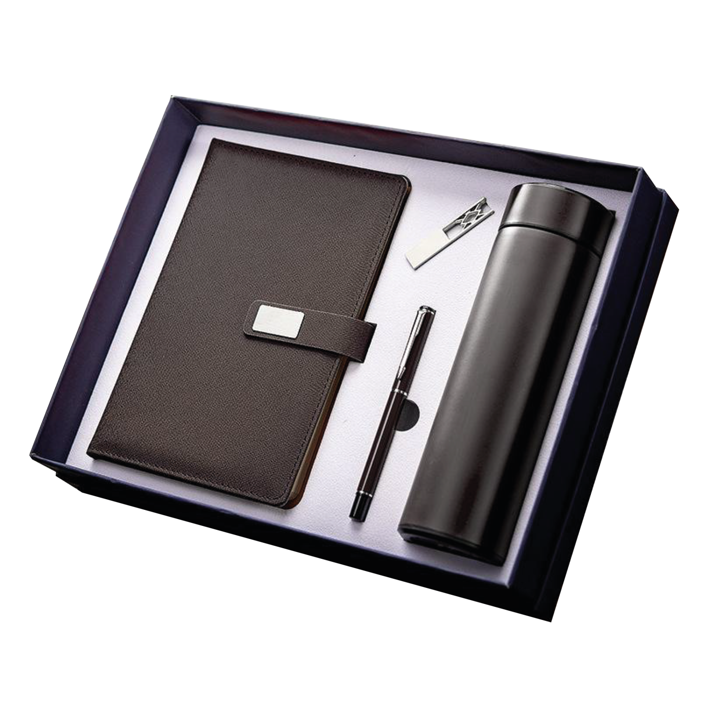 Gift Box 4 in 1 Notebook + Pen + USB drive + Smart Thermos