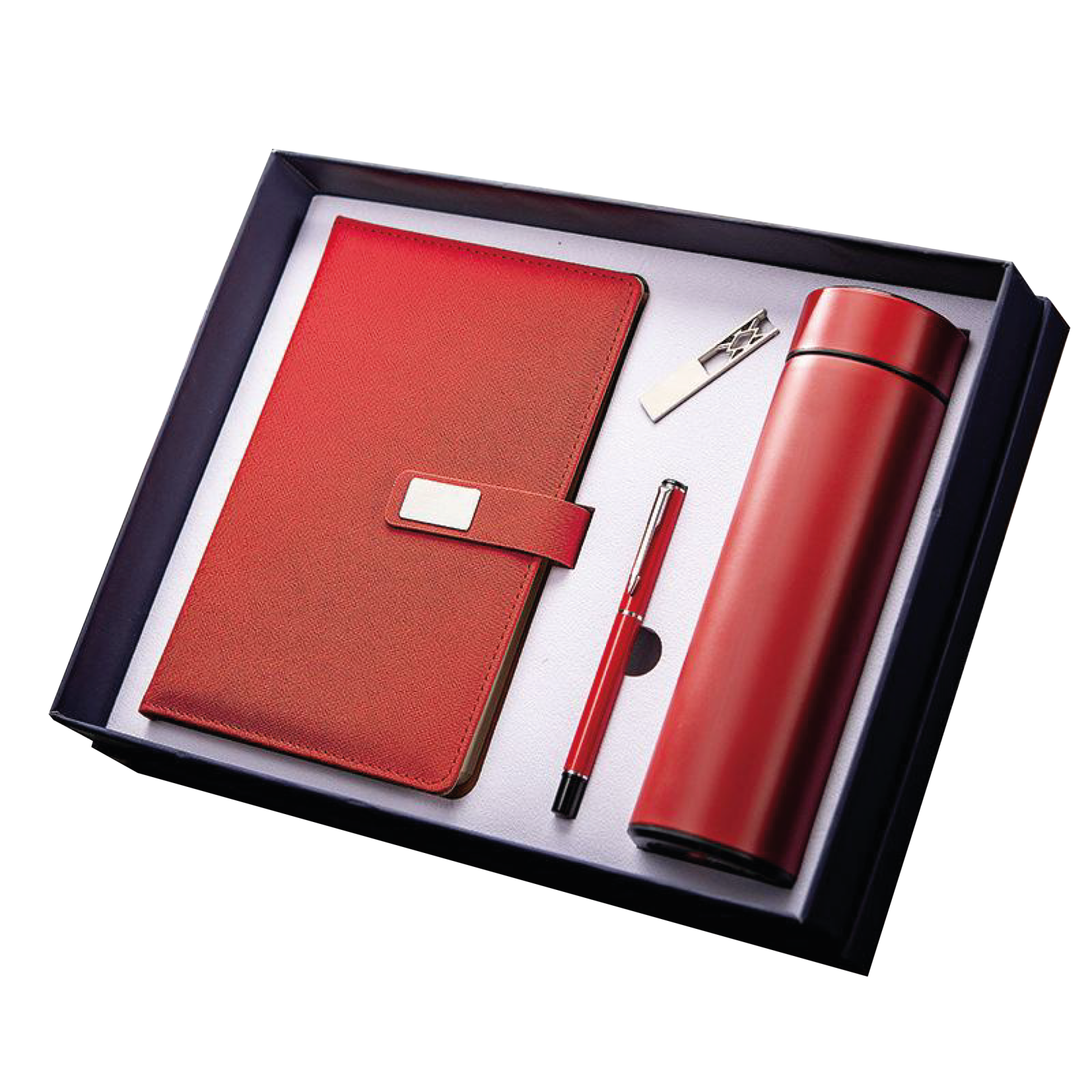 Gift Box 4 in 1 Notebook + Pen + USB drive + Smart Thermos