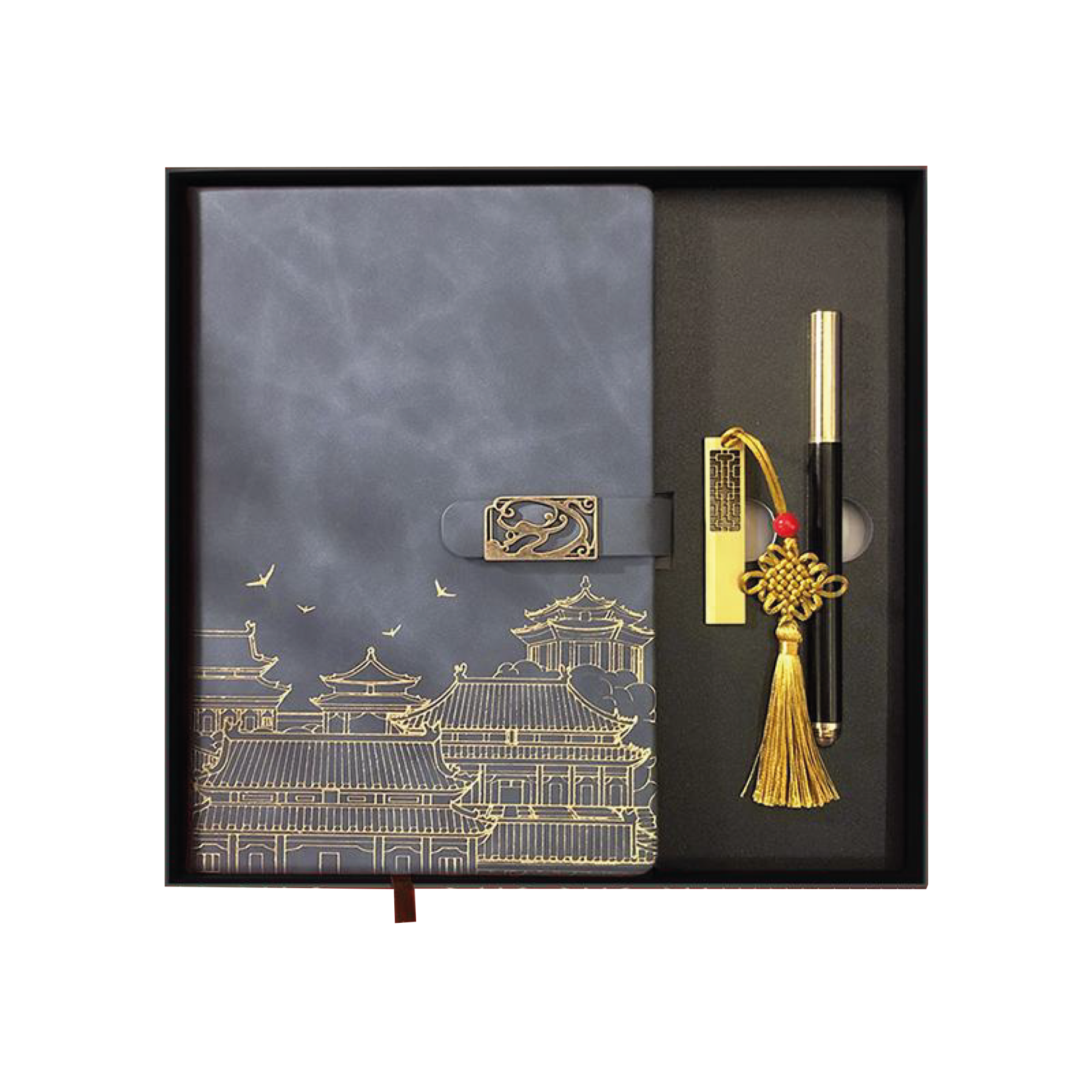 Gift Box 3 in 1 Notebook + Bronze Pen + Bronze USB drive