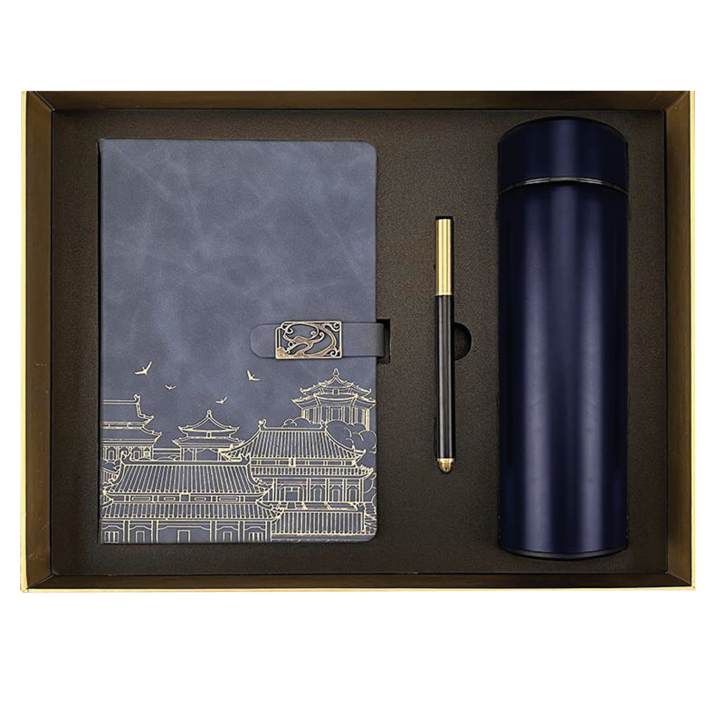 Gift Box 3 in 1 Notebook + Pen + Smart Thermos Cup