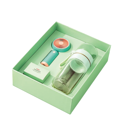 Gift Box Mini Fan + Bottle
