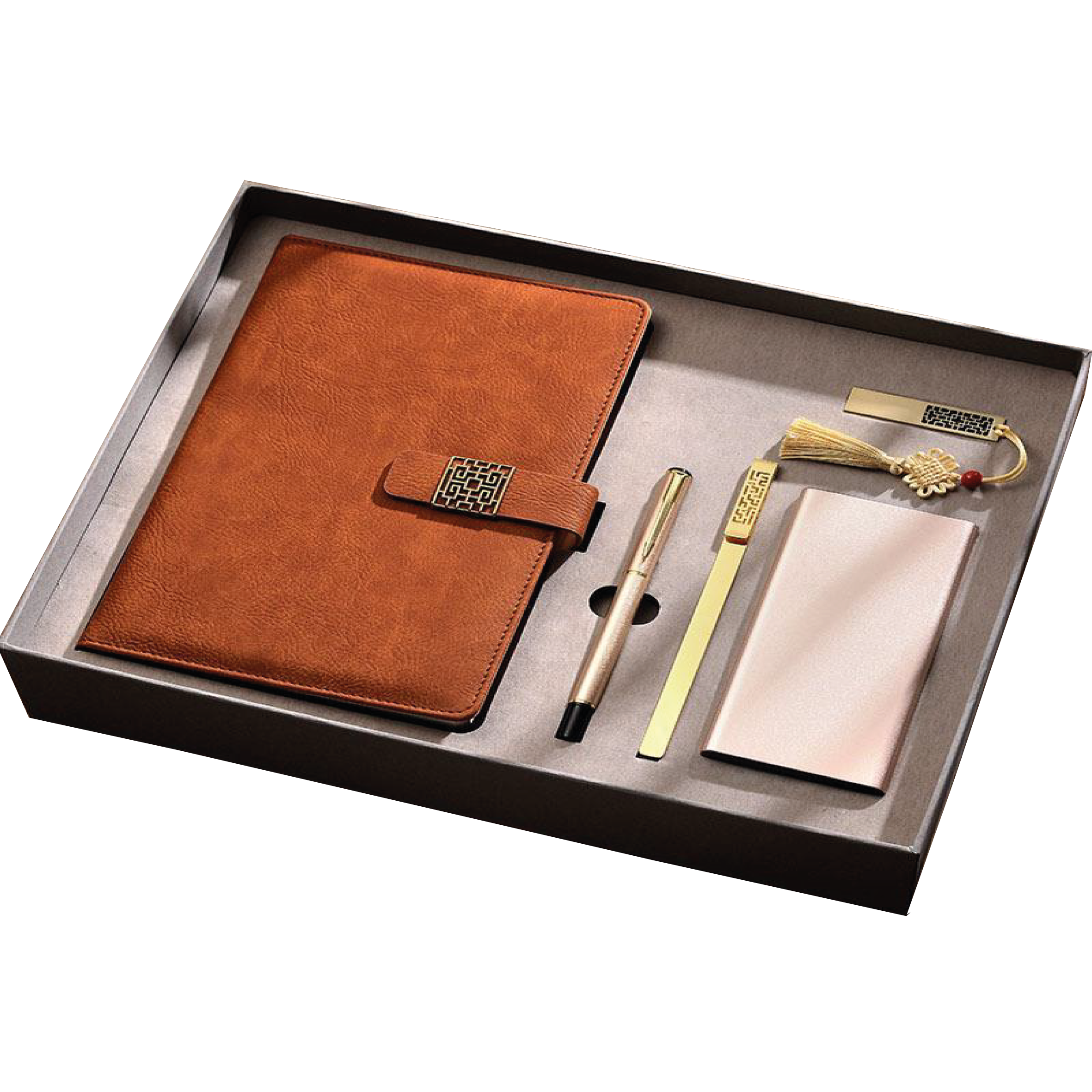 Gift Box 5 in 1 Notebook + Pen + USB drive + Powerbank + Bookmark