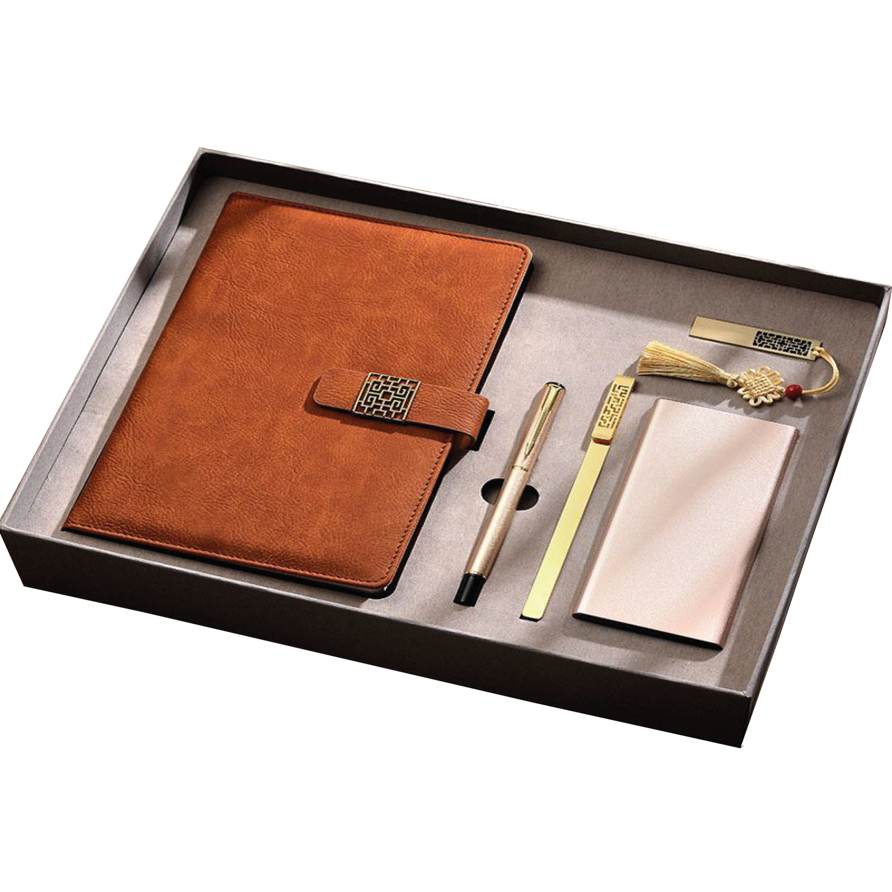 Gift Box 5 in 1 Notebook + Pen + USB drive + Powerbank + Bookmark