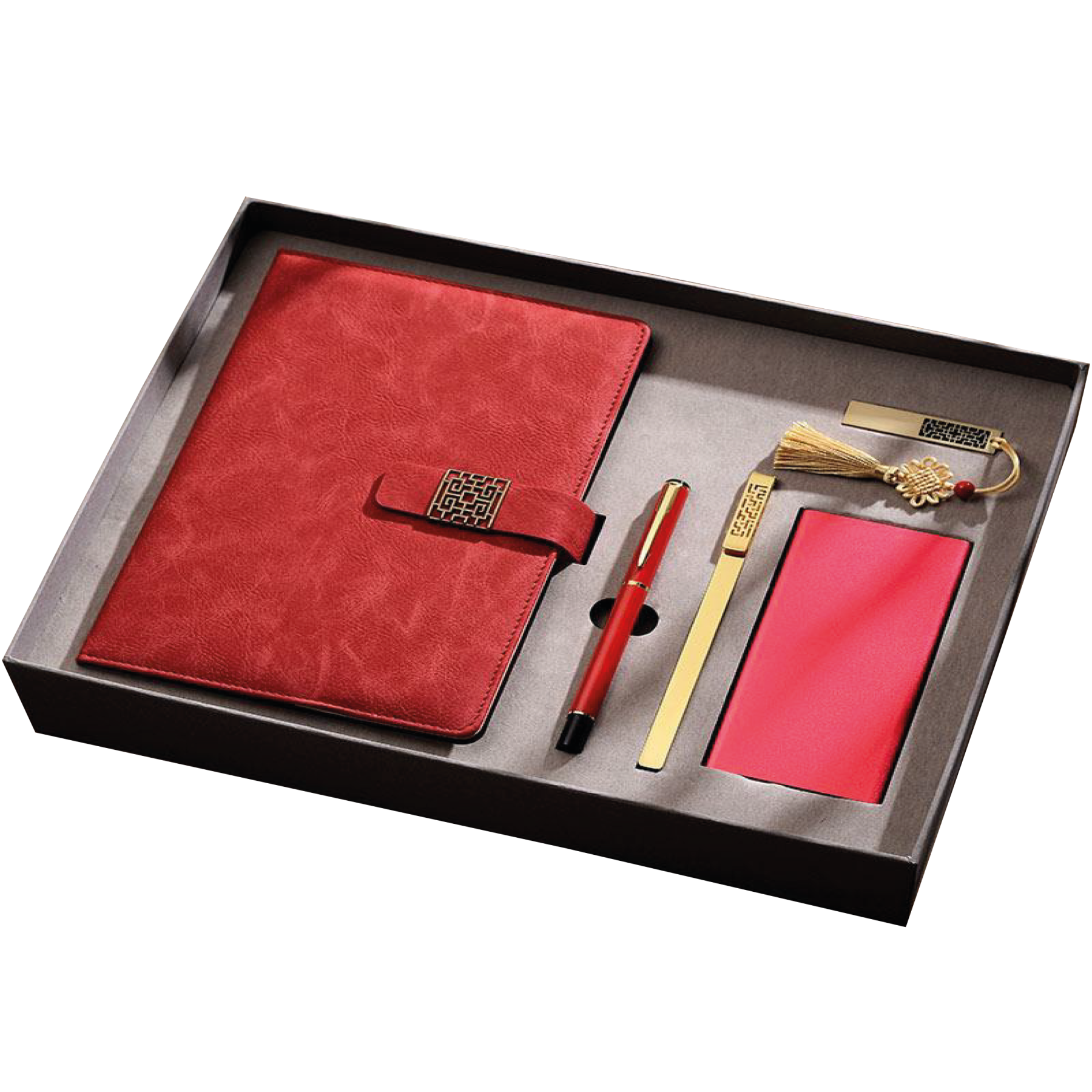 Gift Box 5 in 1 Notebook + Pen + USB drive + Powerbank + Bookmark