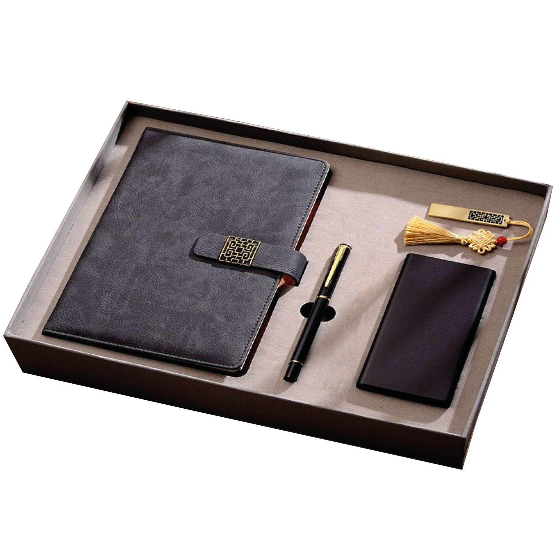 Gift Box 4 in 1 Notebook + Pen + USB drive + Powerbank