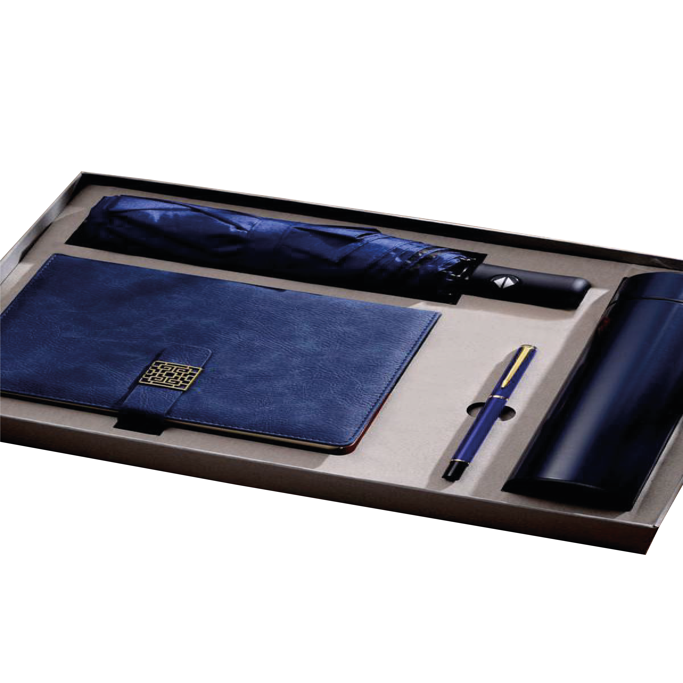 Gift Box 4 in 1 Notebook + Pen + Umbrella +Smart Thermos