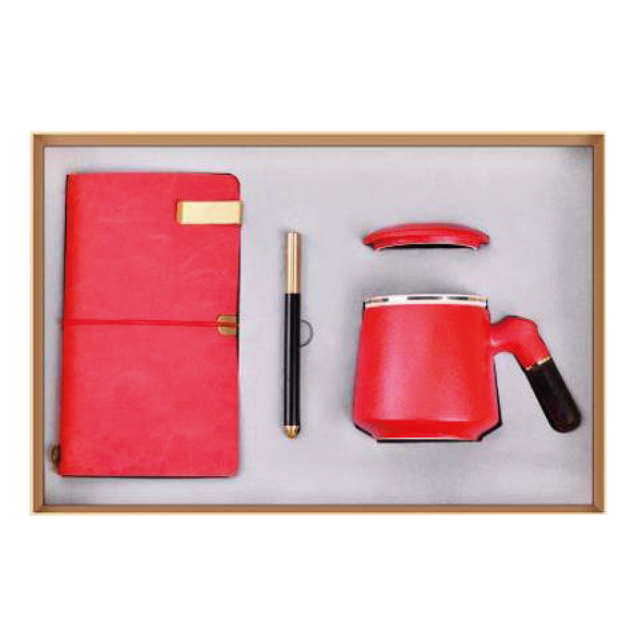 Gift Box 3 in 1 Notebook + Bronze Pen + Ceramic cup