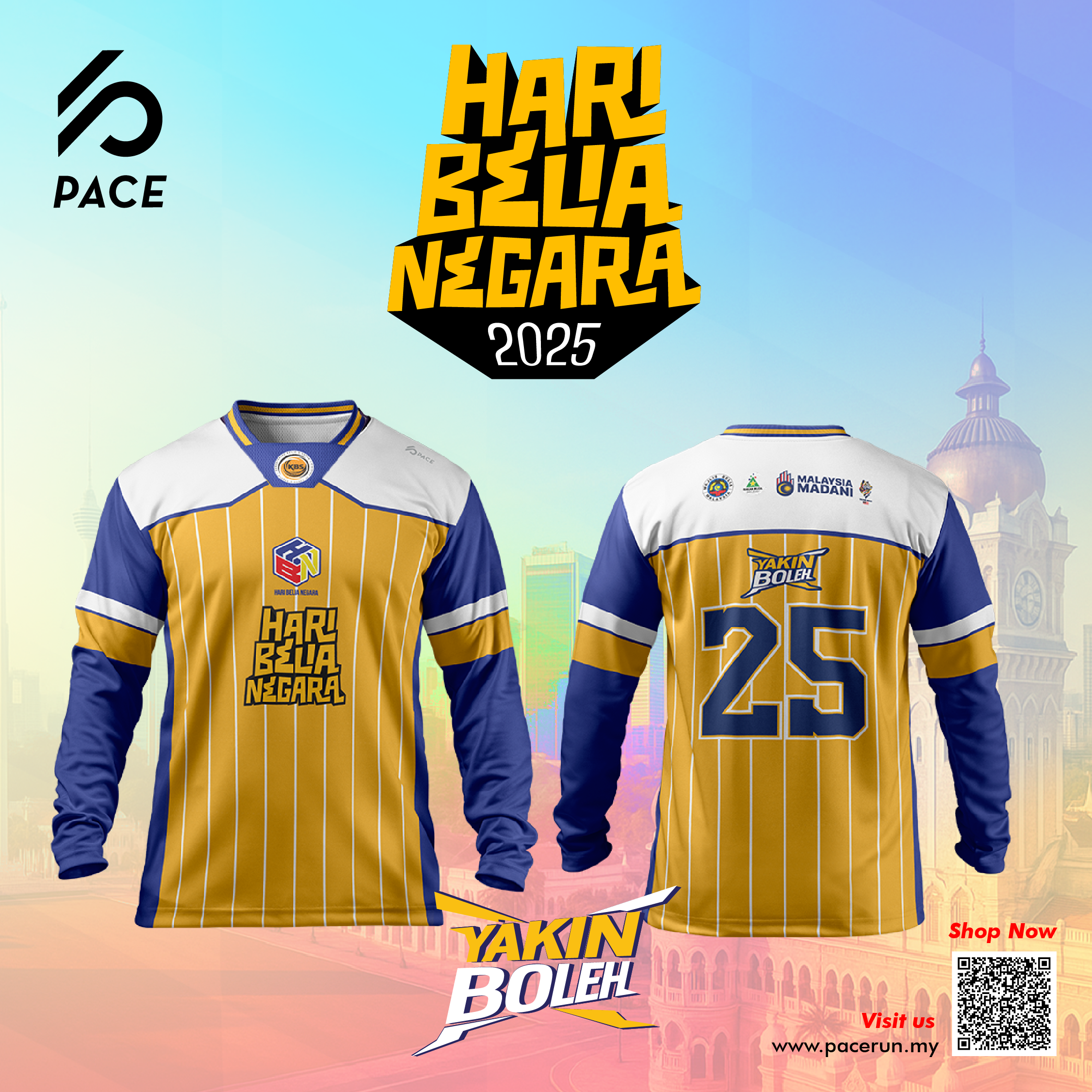 HARI BELIA NEGARA`25 Yakin Boleh KBS NFL Jersey - Long Sleeve