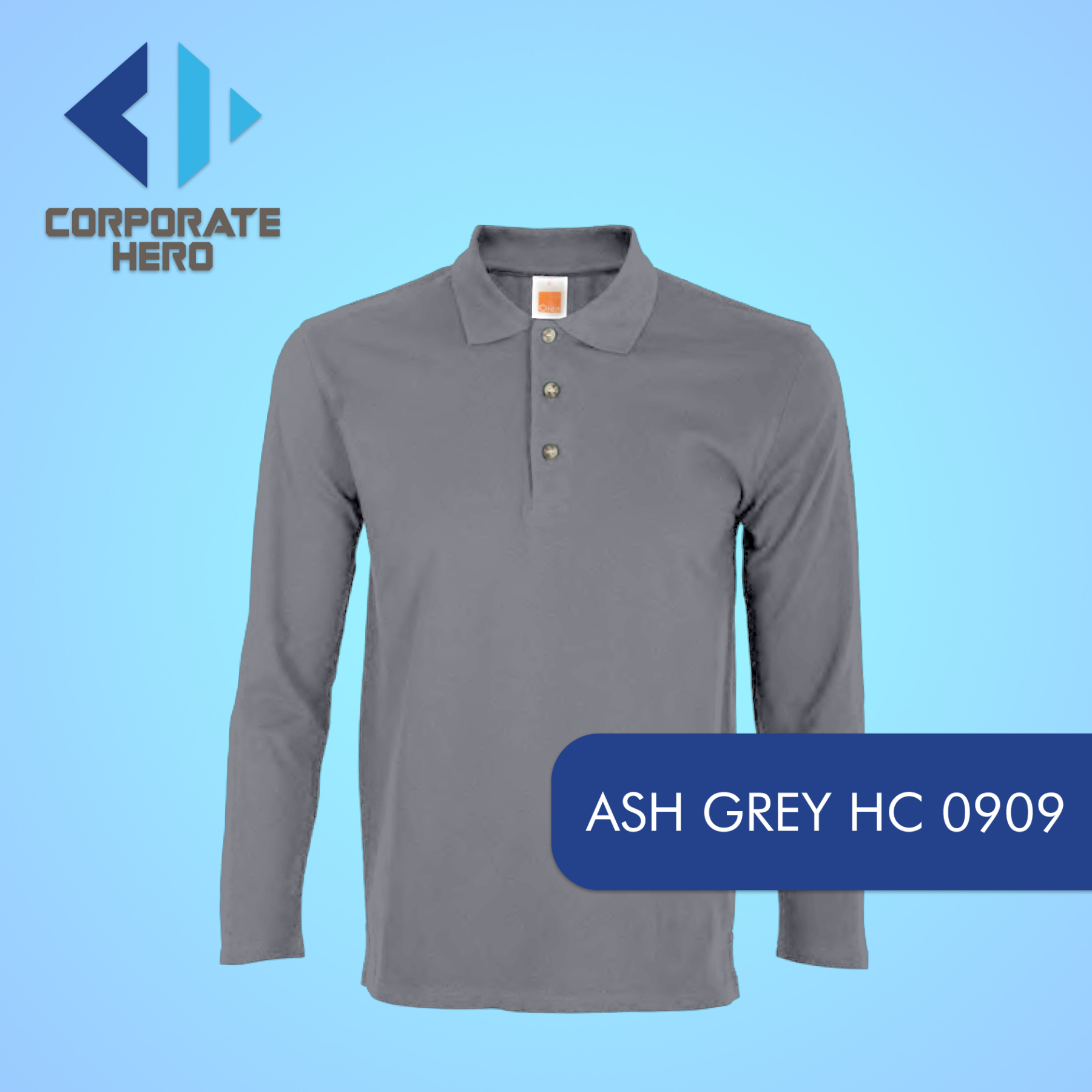 Honeycomb 09 Plain long Sleeve Polo