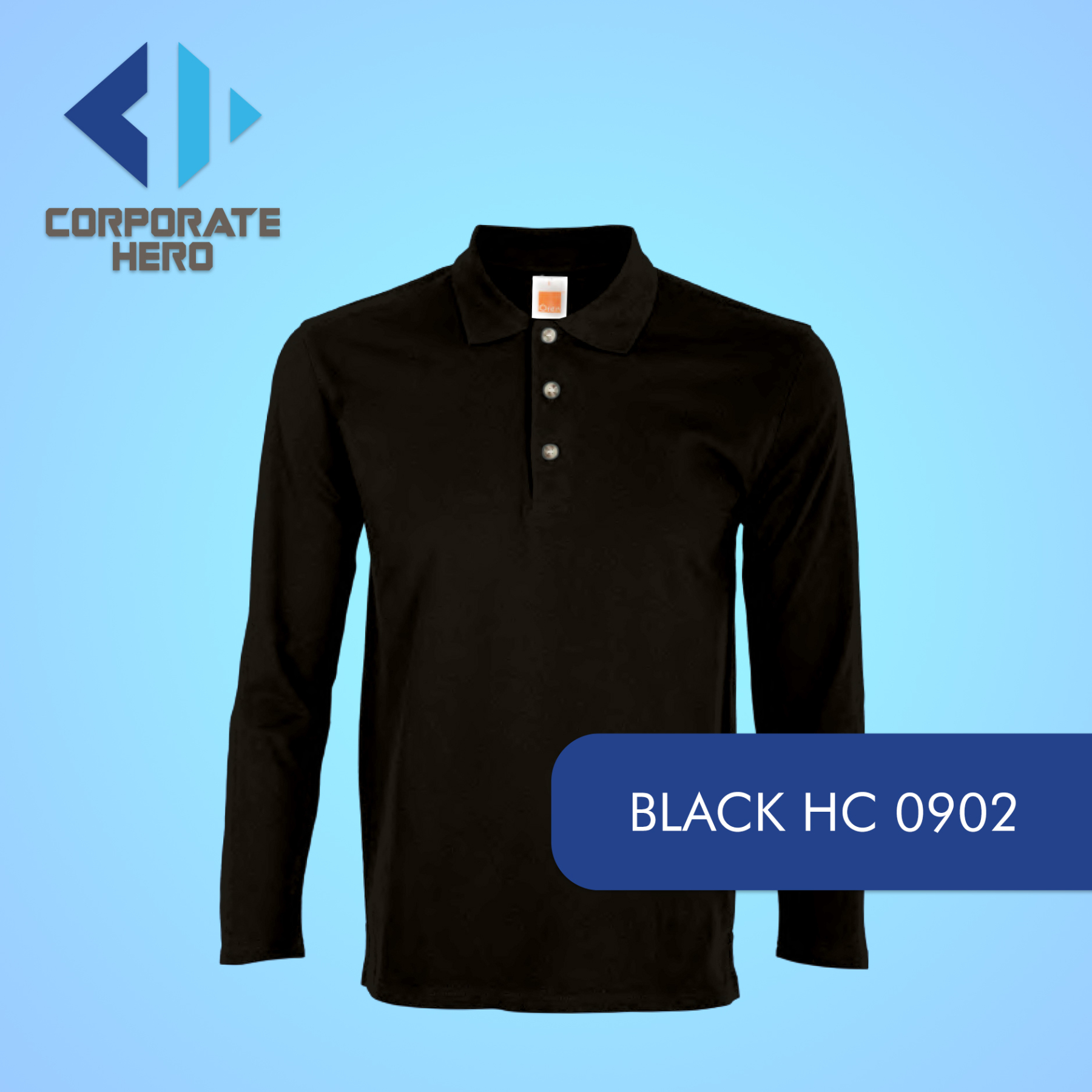 Honeycomb 09 Plain long Sleeve Polo