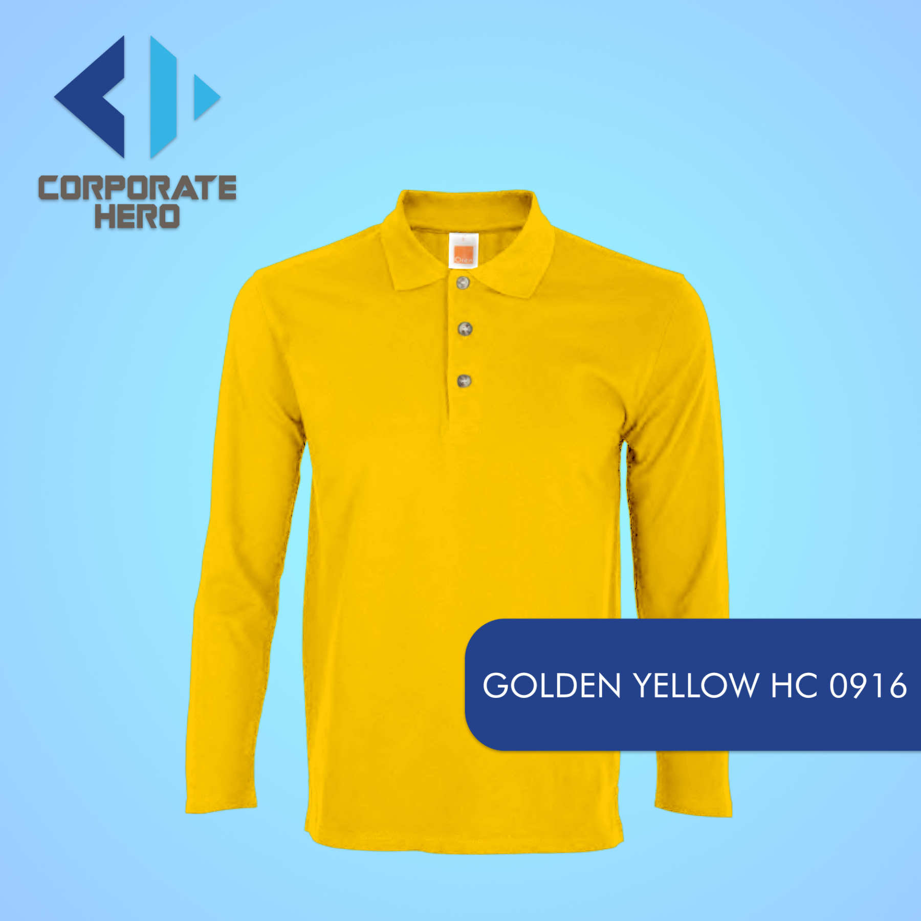 Honeycomb 09 Plain long Sleeve Polo