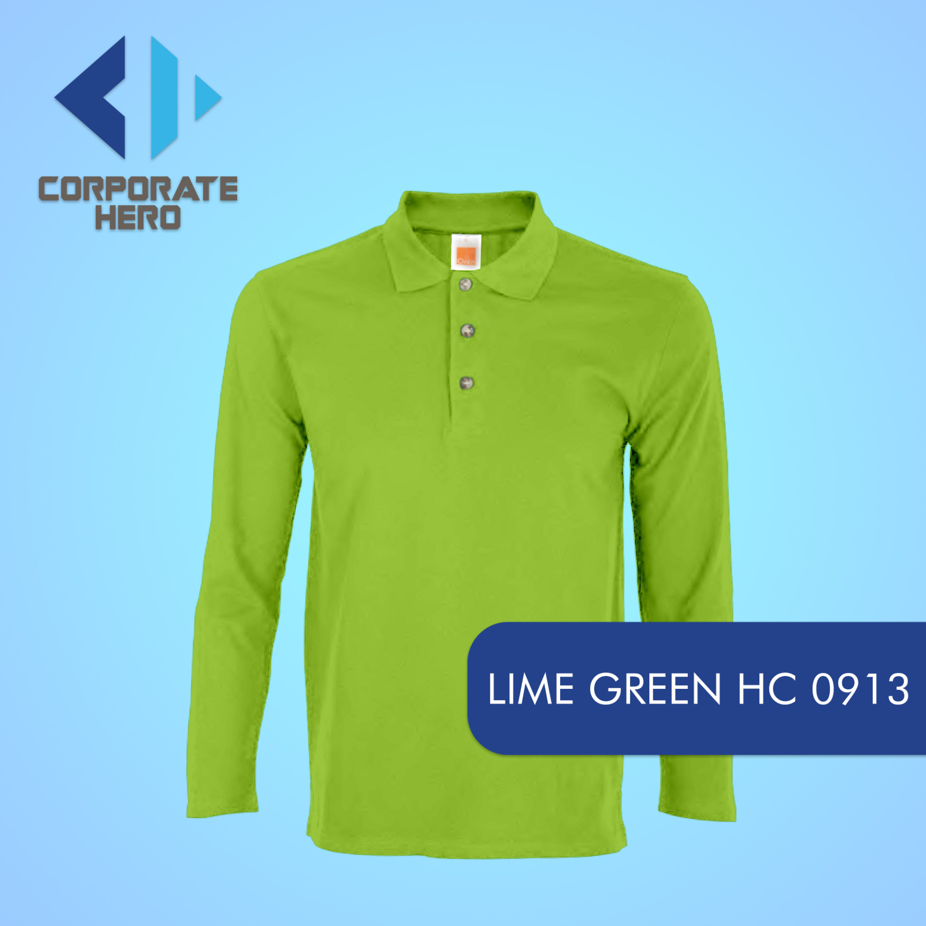 Honeycomb 09 Plain long Sleeve Polo