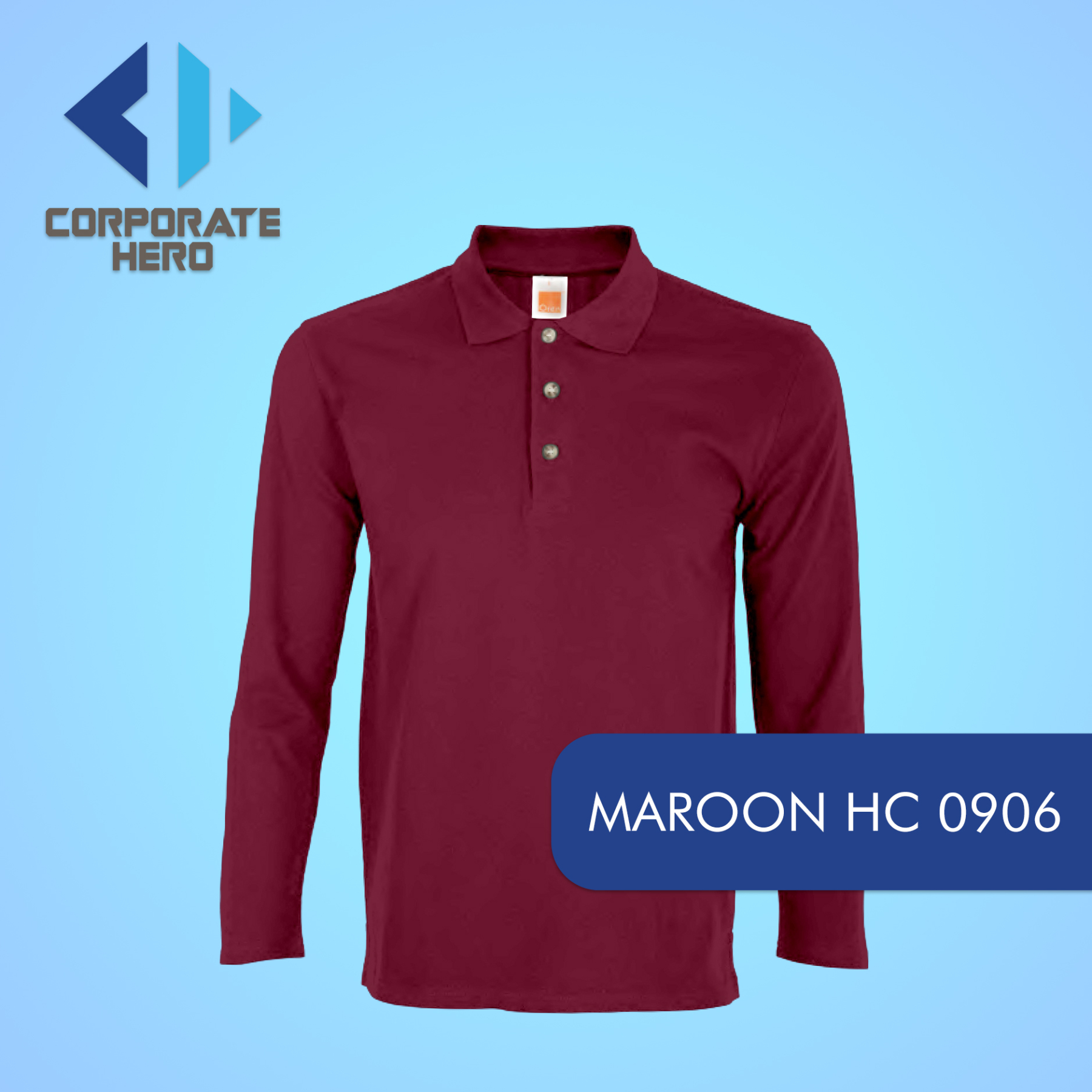 Honeycomb 09 Plain long Sleeve Polo