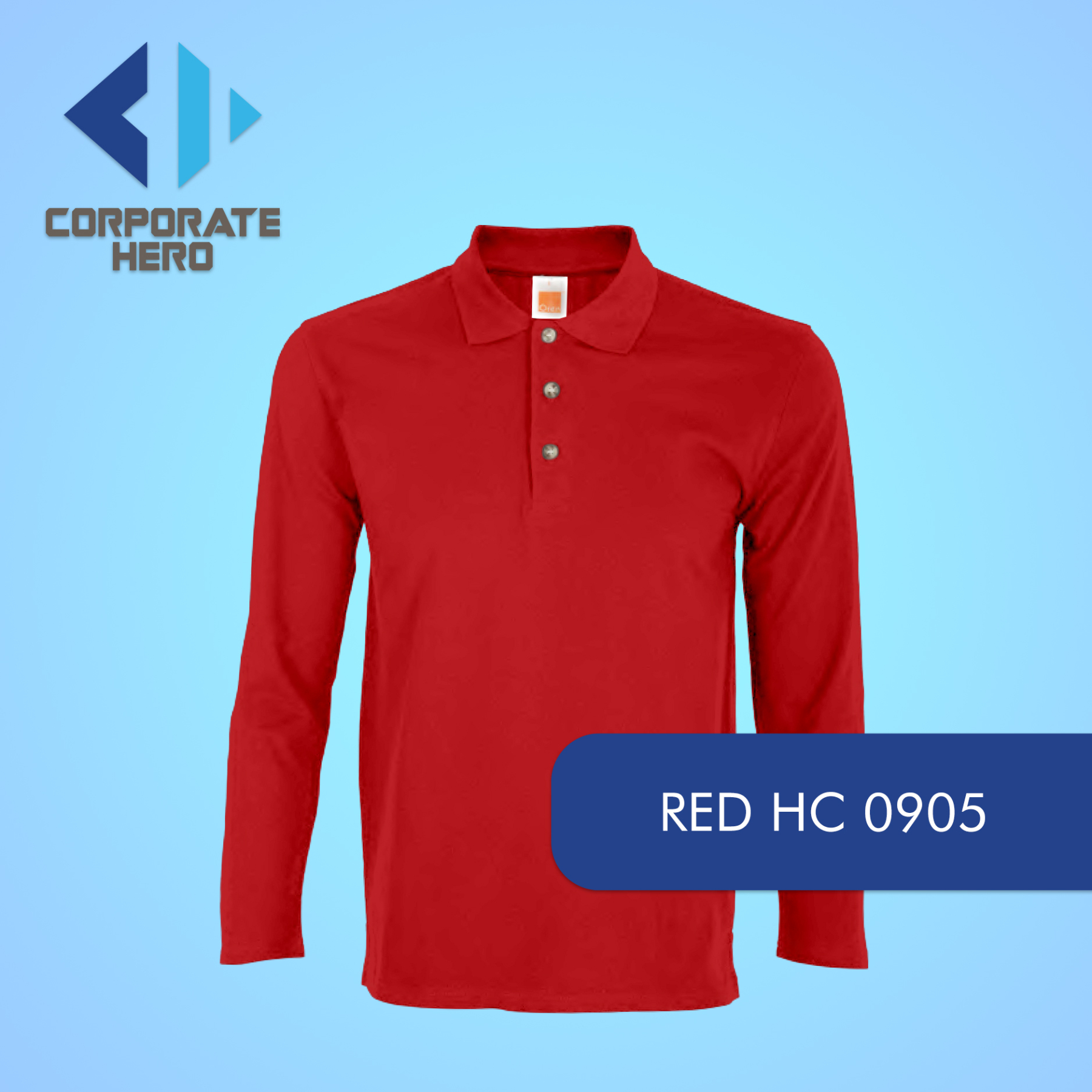 Honeycomb 09 Plain long Sleeve Polo