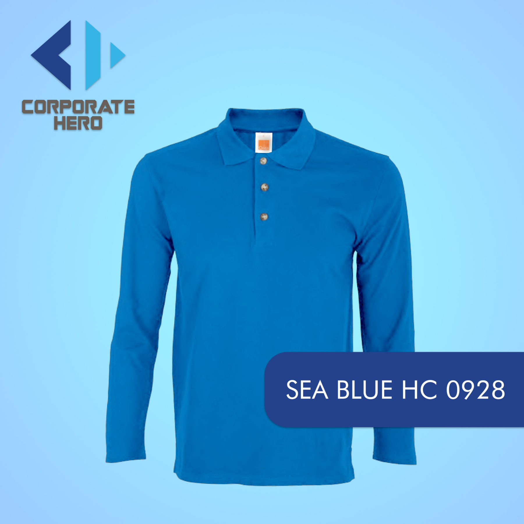 Honeycomb 09 Plain long Sleeve Polo