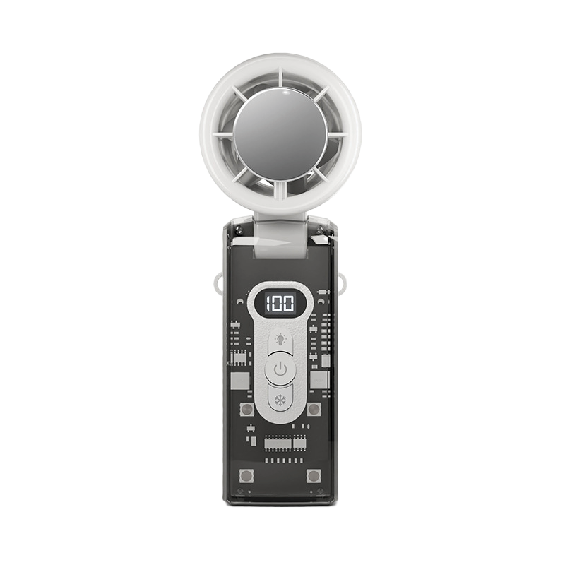 Mecha-Style USB Mini Fan – Handheld & Neck Clip