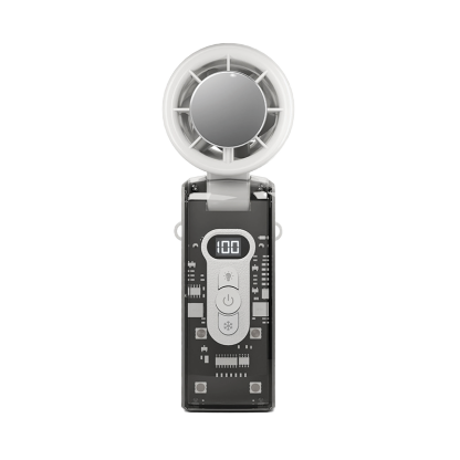 Mecha-Style USB Mini Fan – Handheld & Neck Clip