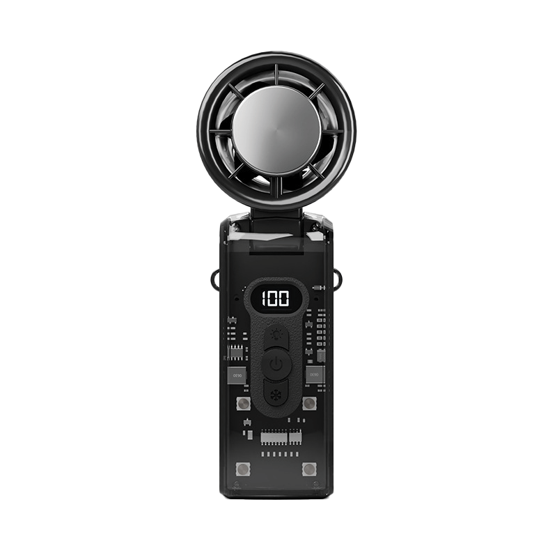 Mecha-Style USB Mini Fan – Handheld & Neck Clip