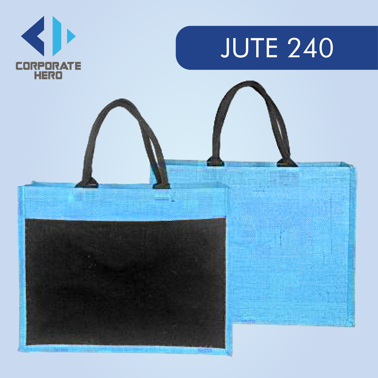 JUTE 240 Jute Bag with Canvas Compartment