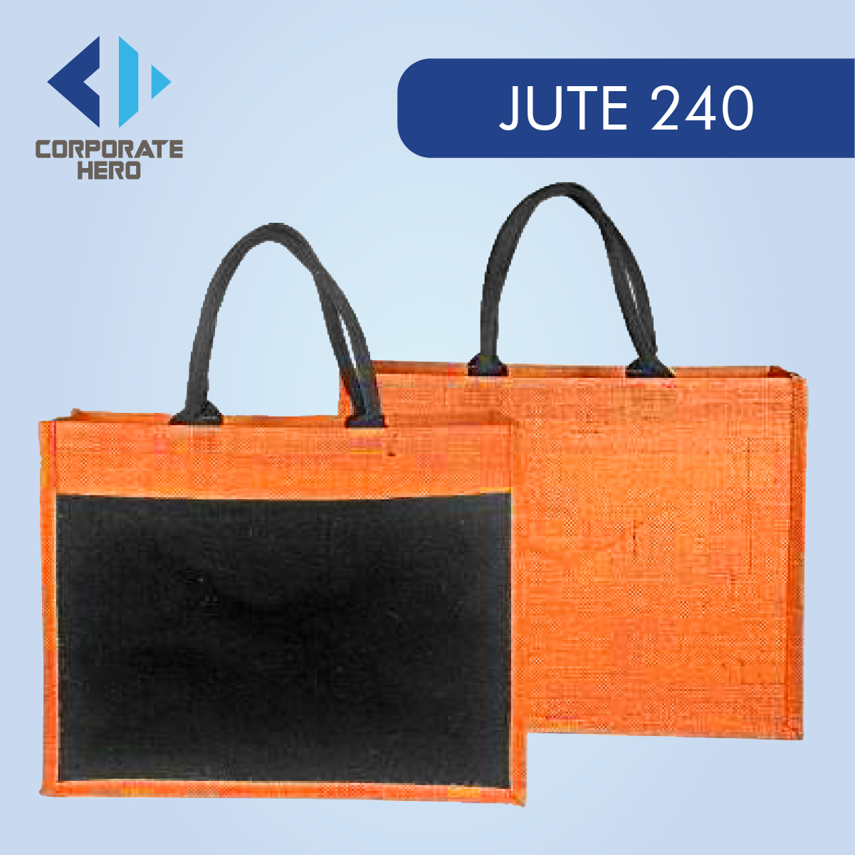 JUTE 240 Jute Bag with Canvas Compartment