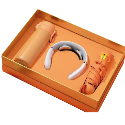 Gift Box 3 in 1 Thermos Flask + Neck Massager + Mini Umbrella
