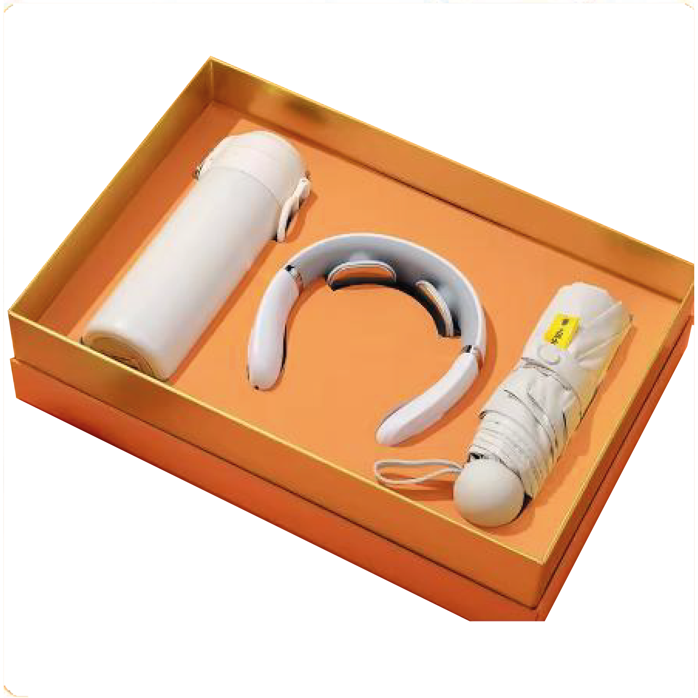 Gift Box 3 in 1 Thermos Flask + Neck Massager + Mini Umbrella