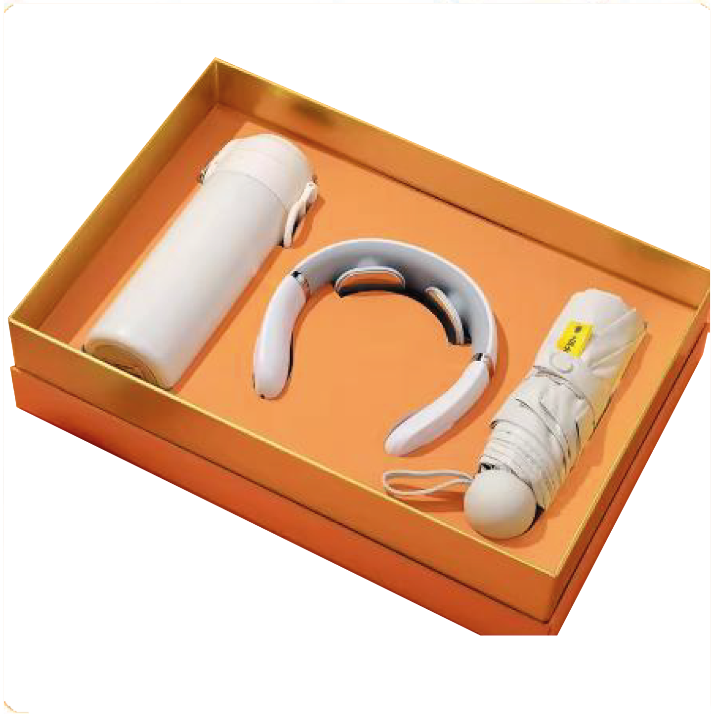 Gift Box 3 in 1 Thermos Flask + Neck Massager + Mini Umbrella