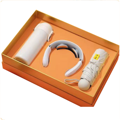 Gift Box 3 in 1 Thermos Flask + Neck Massager + Mini Umbrella