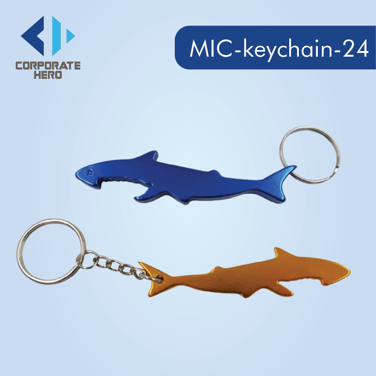 Fish Bottle Opener Aluminum Keychain Custom Personalized