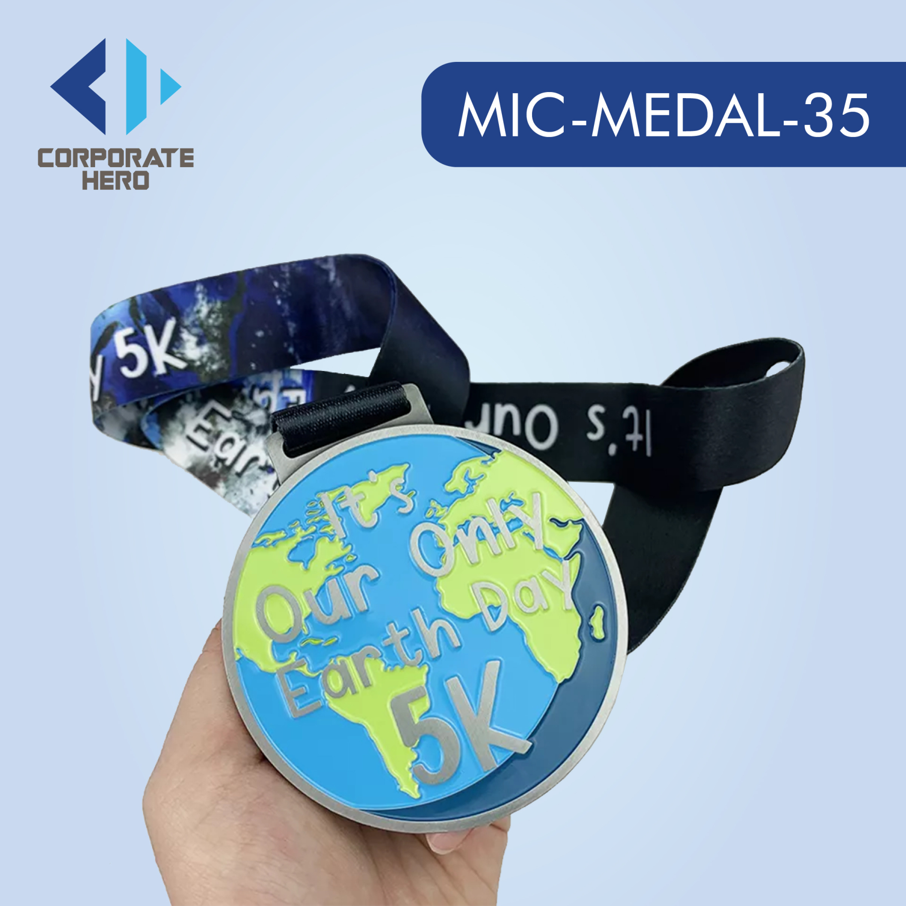 Sport Game Race Medal with Ribbon Custom Personalized