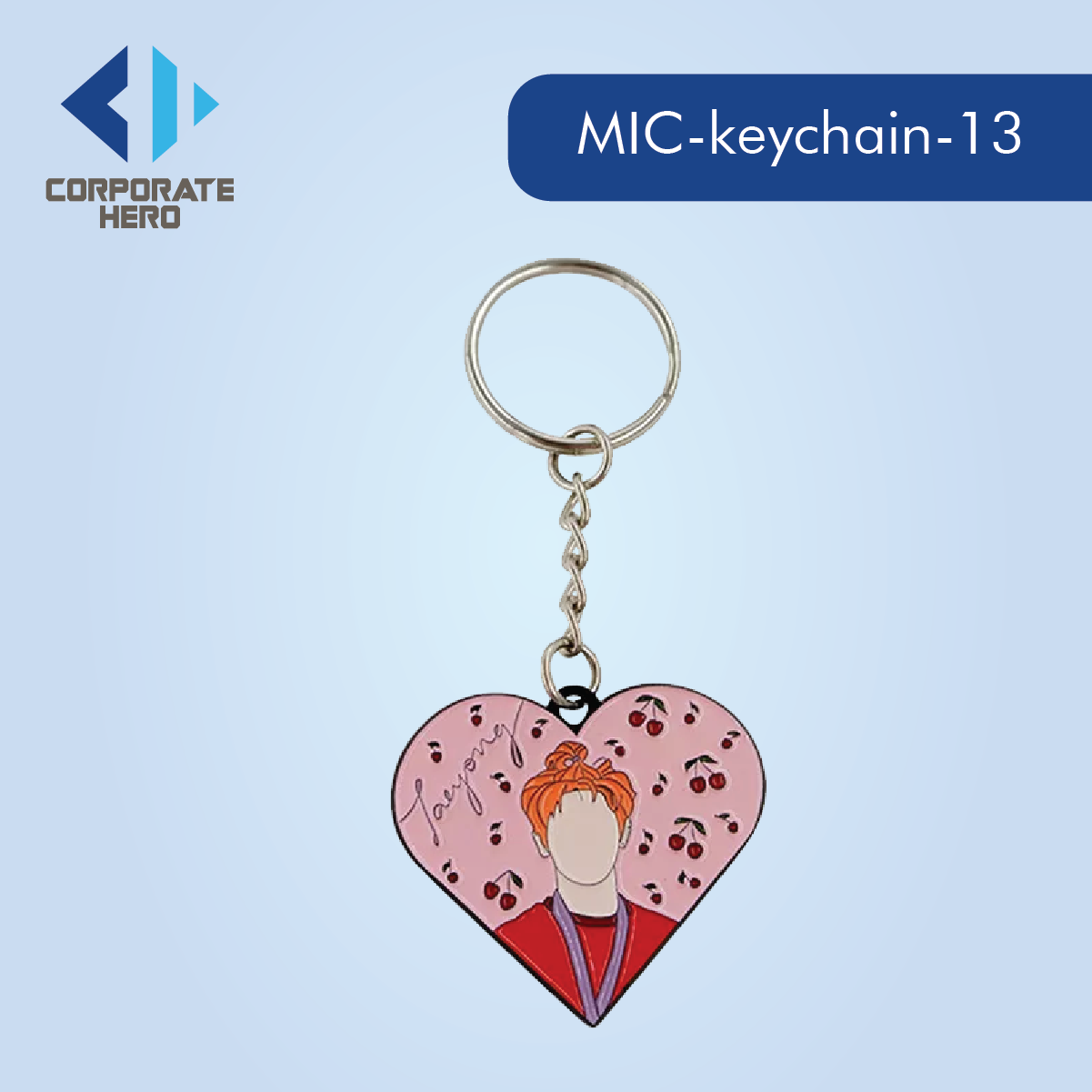 Cartoon Kids Gold Keychain Custom Personalized