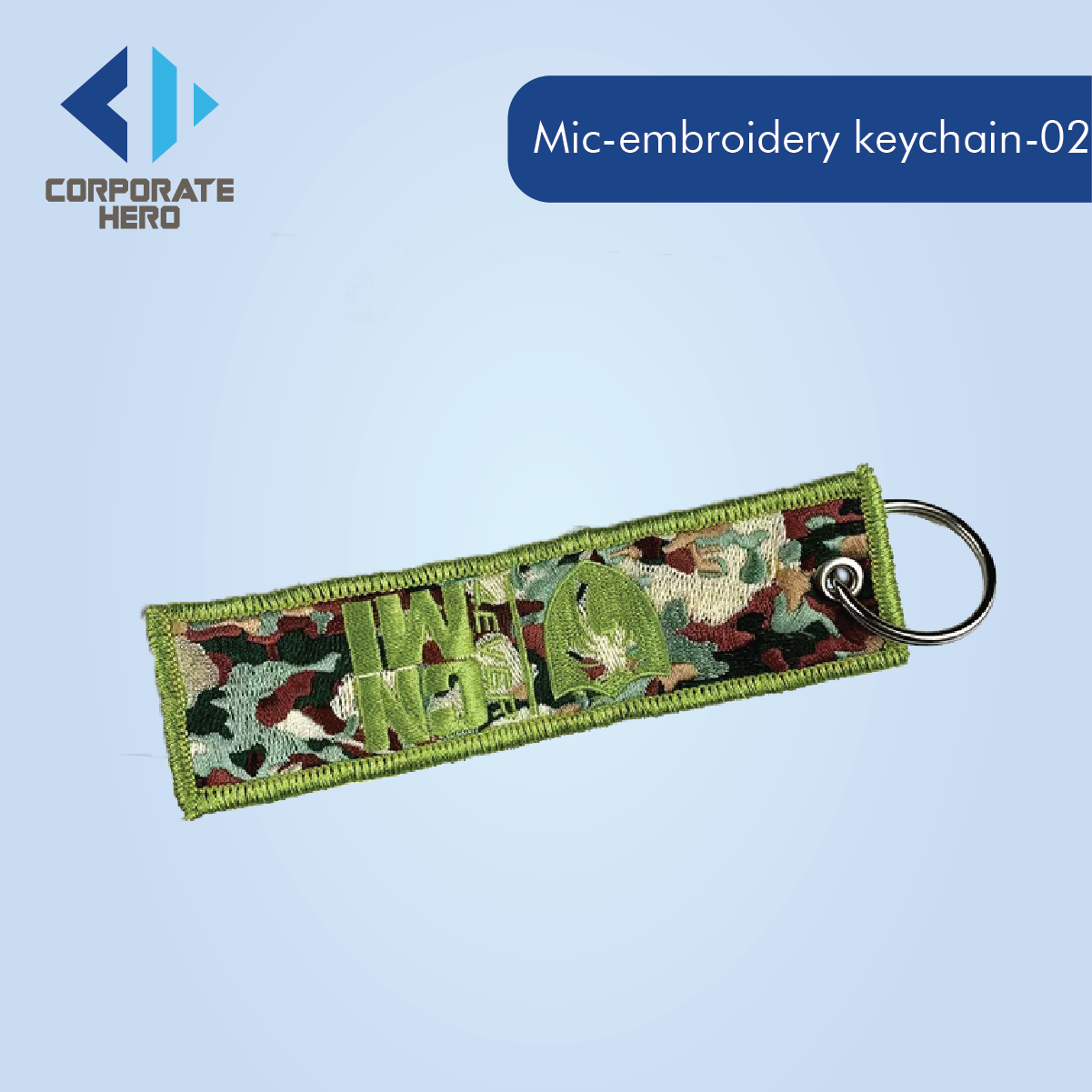 Embroidered Keychain Tag Custom Personalized 